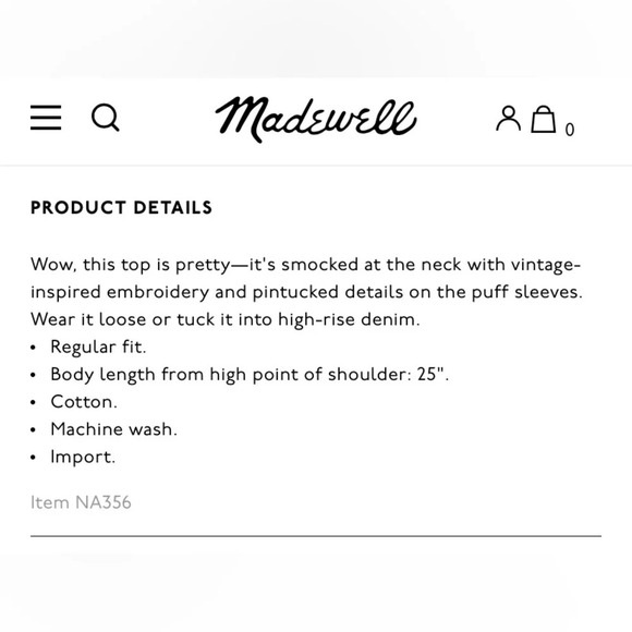 Madewell White Blouse - Picture 9 of 9